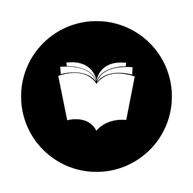 libro, logotipo, icono, vector