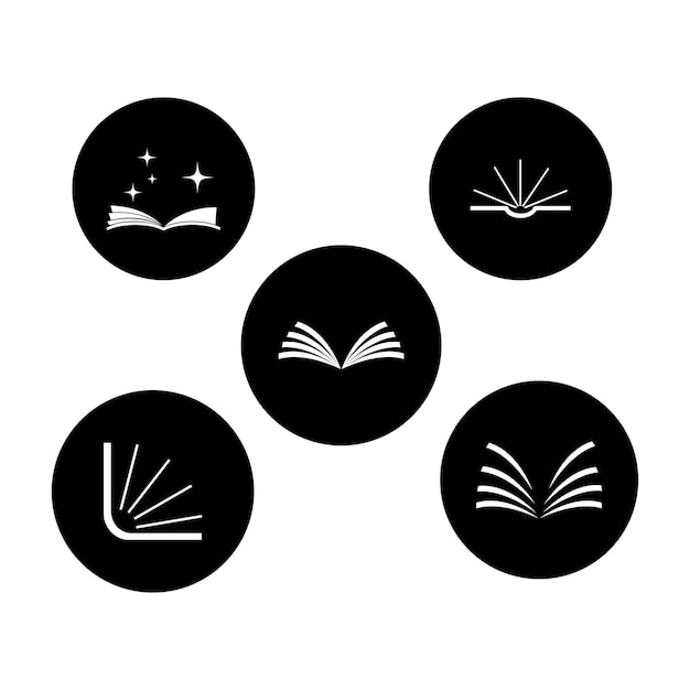 Libro, logotipo, icono, vector