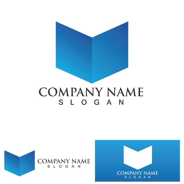 libro, logotipo, y, símbolo, vector
