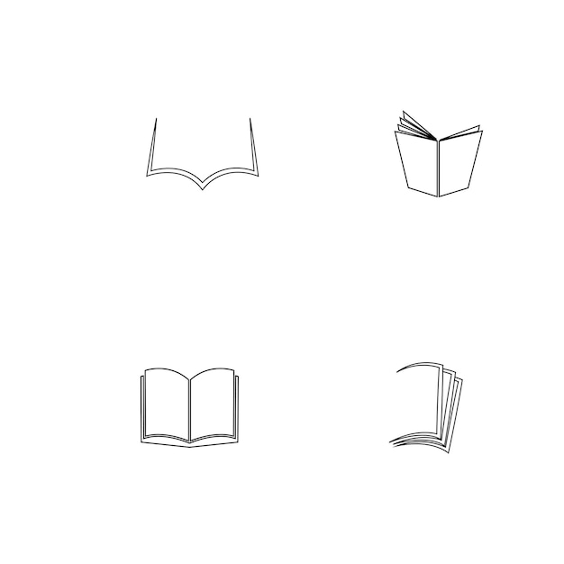 libro, logotipo, vector