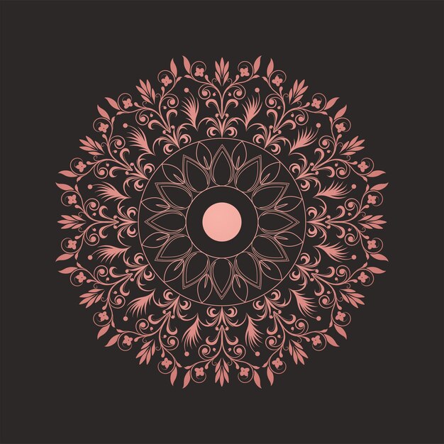 Libro de Mandala Floral Diseño de página con vector de ilustración premium