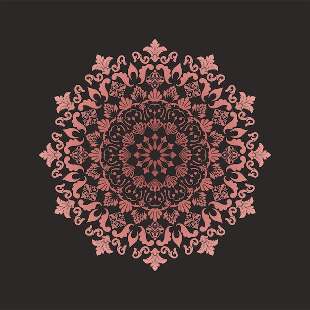 Libro de Mandala Floral Diseño de página Vector Premium con ilustraciones en blanco y negro