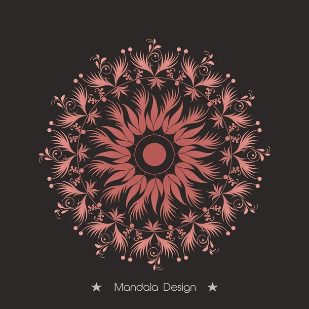 Libro de Mandala Floral Diseño de páginas Vector Premium