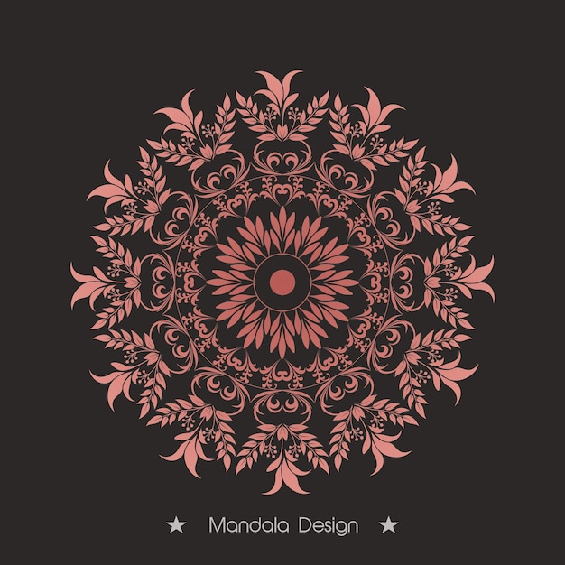 Libro de Mandala Floral Diseño de páginas Vector Premium