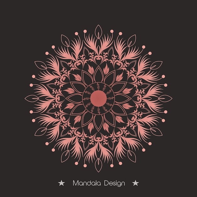 Libro de Mandala Floral Diseño de páginas Vector Premium