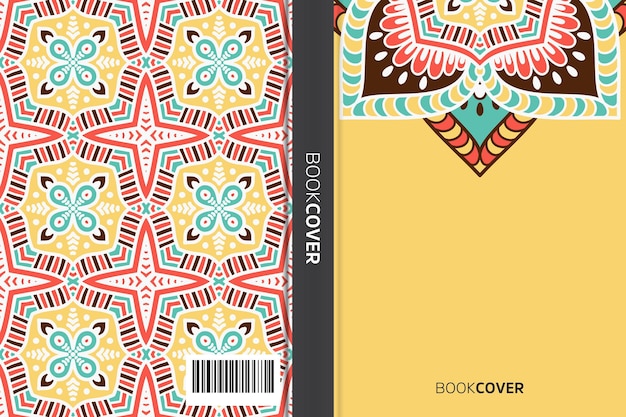 Libro de portada con diseño de elementos mandala