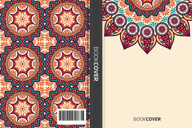 Libro de portada con diseño de elementos mandala
