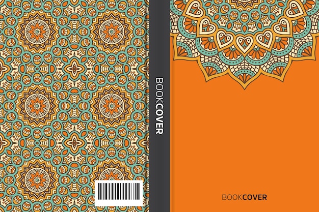 Libro de portada con diseño de elementos mandala