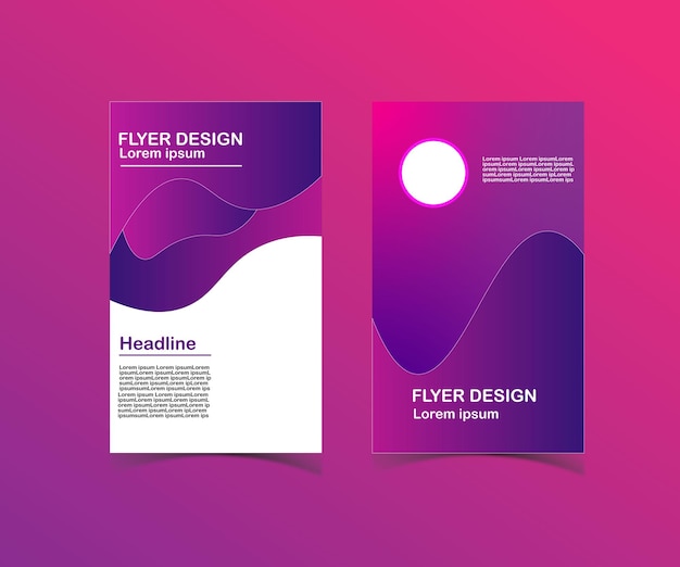 un libro púrpura y rosa con un logotipo para el diseño de la mosca