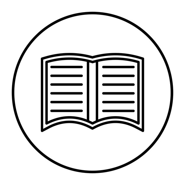 un libro que está en un círculo con un círculo en la parte inferior