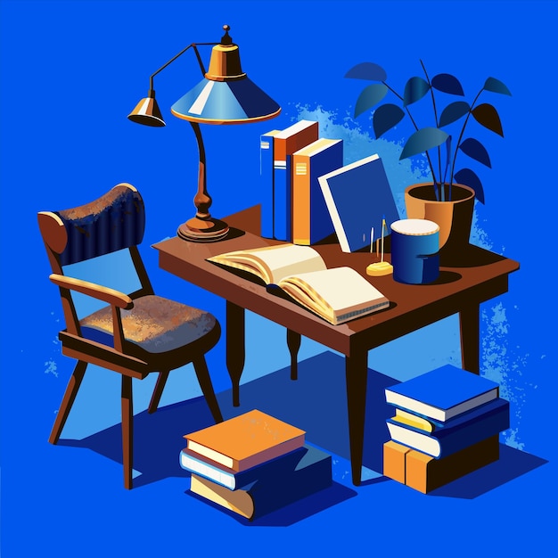 Vector un libro que está en una mesa con libros