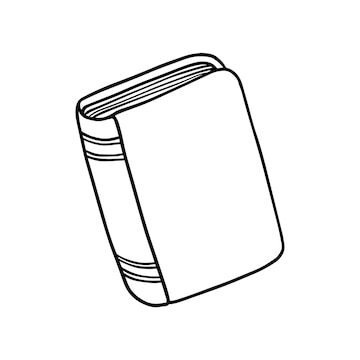 Libro de tapa gruesa lectura conocimiento información historia aprendizaje doodle dibujos animados lineales para colorear | Vector Premium Libro de tapa gruesa lectura conocimiento información historia aprendizaje doodle dibujos animados lineales para colorear | Vector Premium