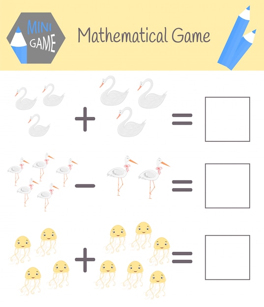 Libro de trabajo sobre matemáticas para la educación preescolar. puzzles para niños. aprende a contar. resolver ejemplos