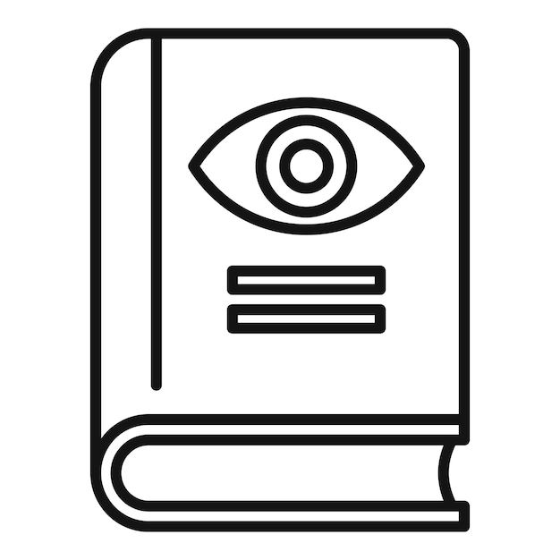 El libro de la visión del icono de la línea de arte