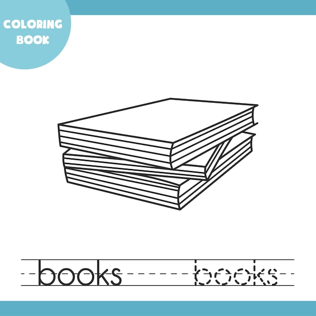 Libros para colorear para niños vector