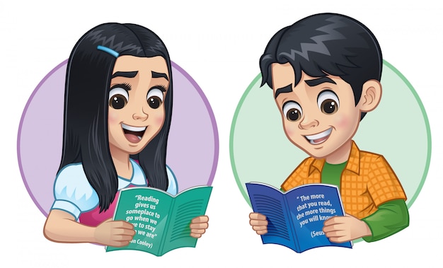 Libros de lectura para niños | Vector Premium Libros de lectura para niños | Vector Premium