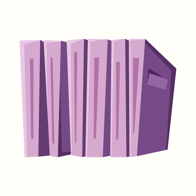 Libros seguidos. Ilustración de vector de estilo plano