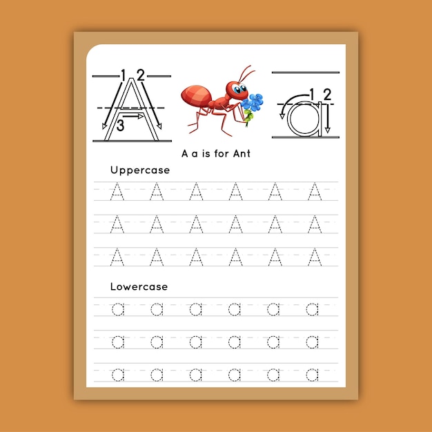 Libros de trabajo de rastreo de letras para niños
