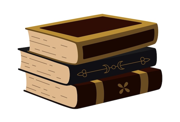 Libros vectoriales aislados sobre un fondo blanco
