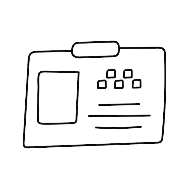 Licencia de conductor de taxi en estilo doodle
