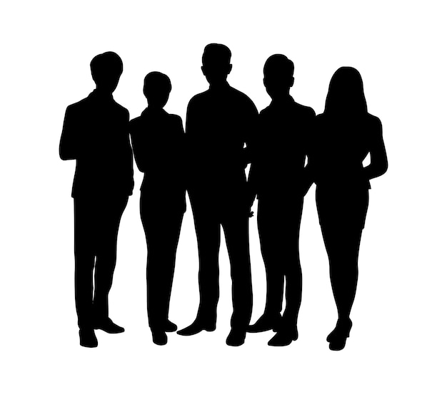 Un líder ejecutivo masculino de pie con su equipo mostrando armonía e inclusión en el trabajo