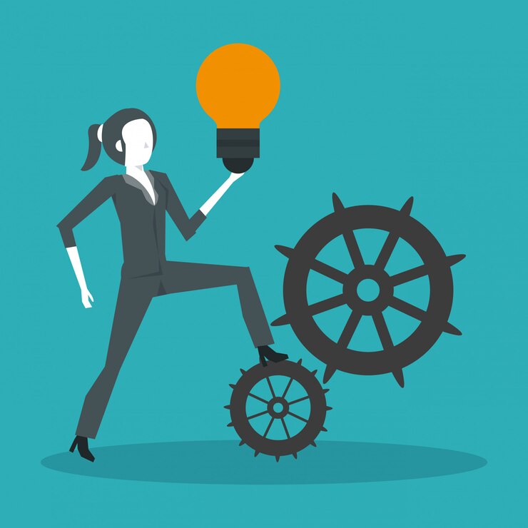Vector líder empresarial exitoso