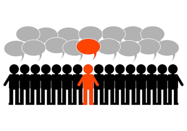 Líder en el equipo Personal de oficina de iconos de personas