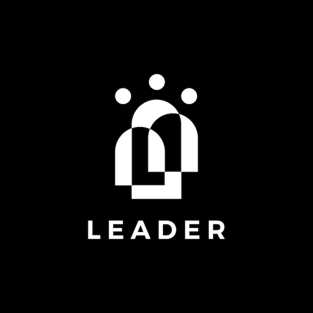 Líder equipo trabajo personas logo vector icono ilustración