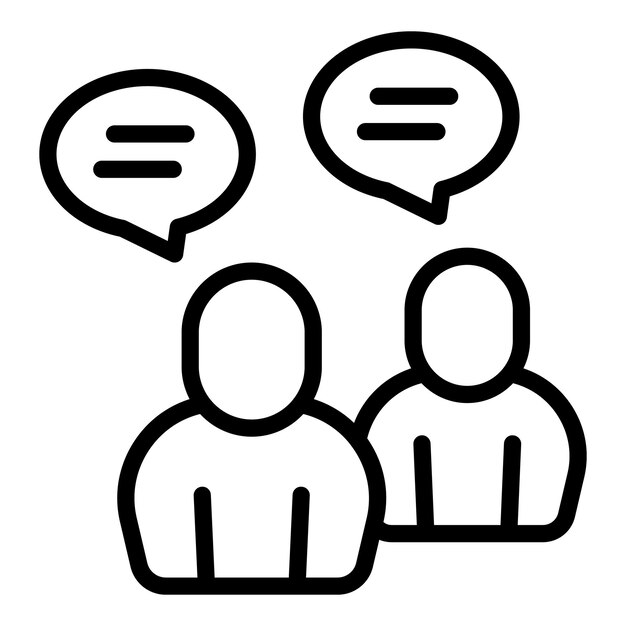 Líder de opinión icono contorno vector col social medios de la red