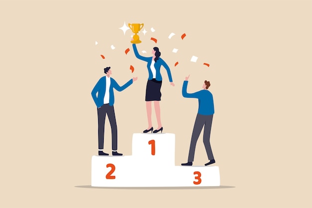 Liderazgo femenino, poder femenino para liderar la empresa o el equipo para ganar y alcanzar el objetivo comercial