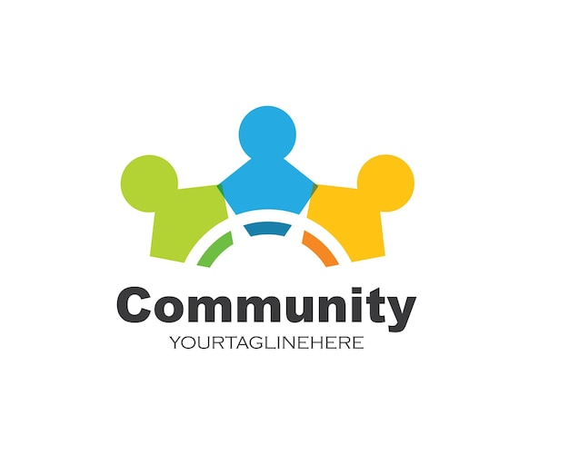 Liderazgocomunidadsocial y empresa Logo icono vector