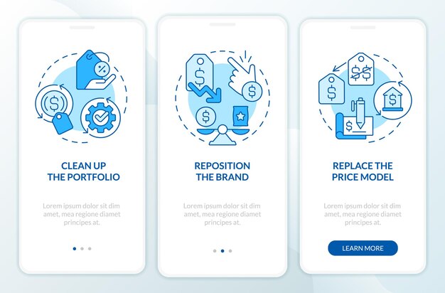 Lidiar con la inflación en la pantalla de la aplicación móvil de incorporación de negocios azul