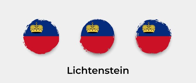 Liechtenstein bandera grunge burbujas icono vector ilustración