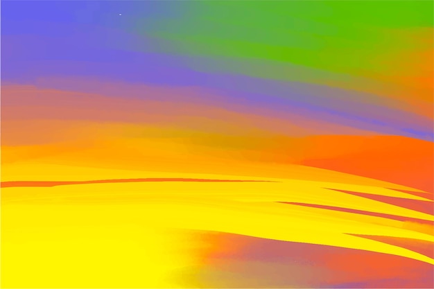 Lienzo de acuarela iridiscente suave trazos de pintura multicolor