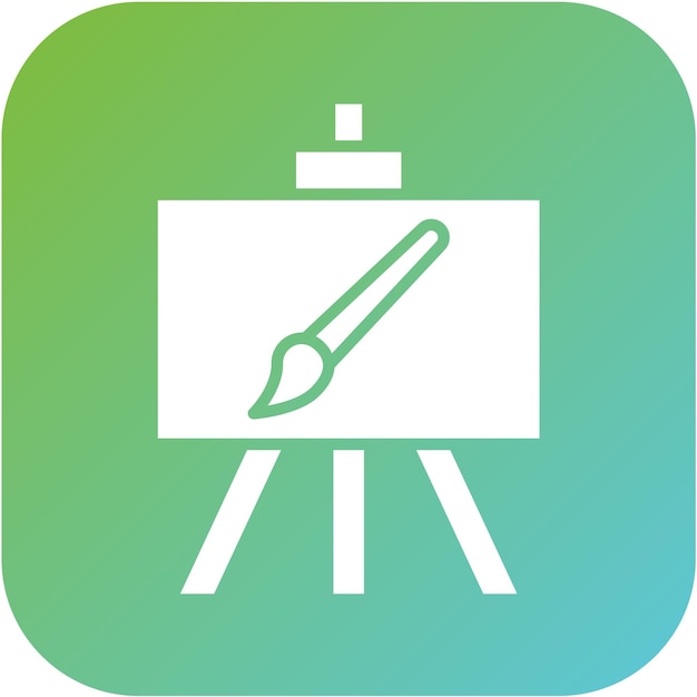 El lienzo de diseño vectorial y el estilo del icono del sillón