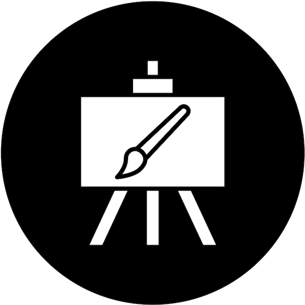 El lienzo de diseño vectorial y el estilo del icono del sillón