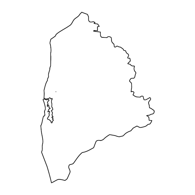 Liepaja distrito mapa división administrativa de Letonia ilustración vectorial