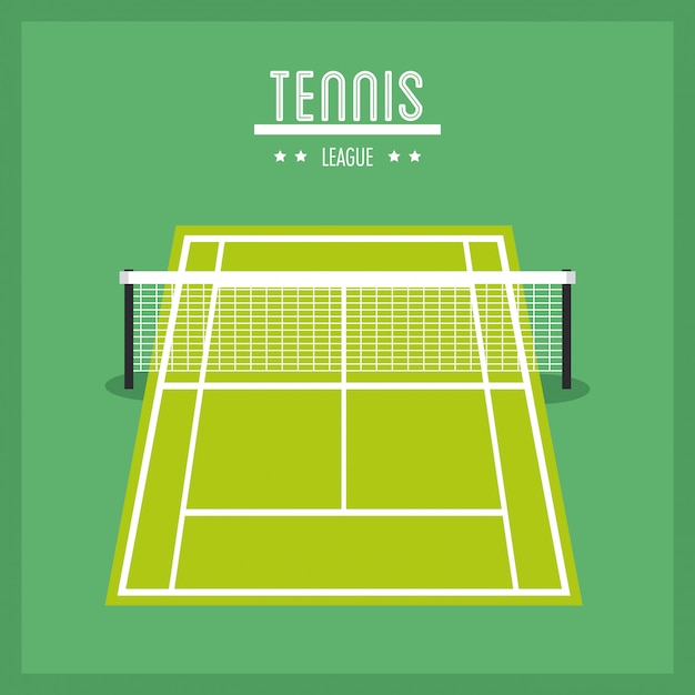 Vector liga de tenis diseño deportivo