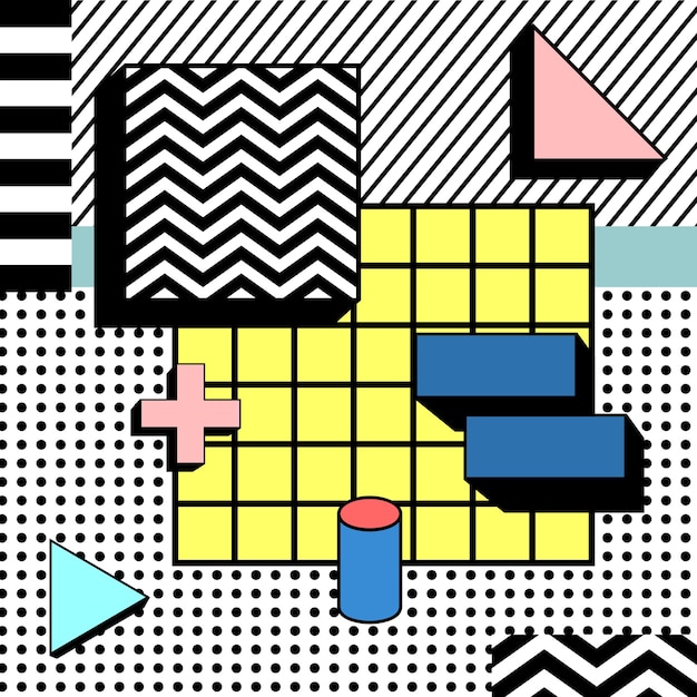 Light Block Colorful Geometric Stylish Background