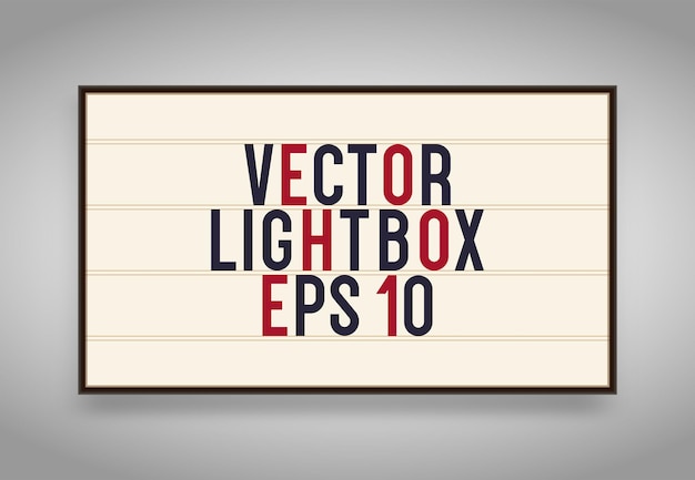 Lightbox vector retro banner conjunto de tamaño diferente