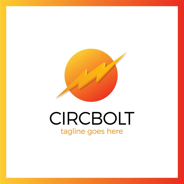 Vector lightning bolt minimal simple symbol