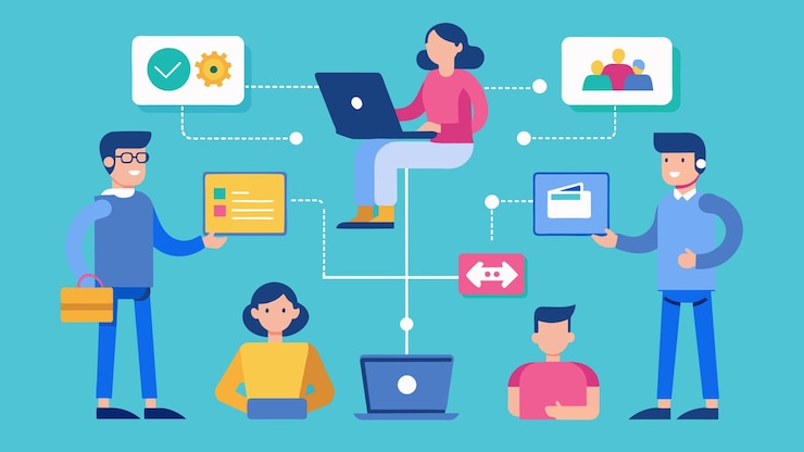 Vector limitaciones de los beneficios del trabajo a distancia y flujo de trabajo