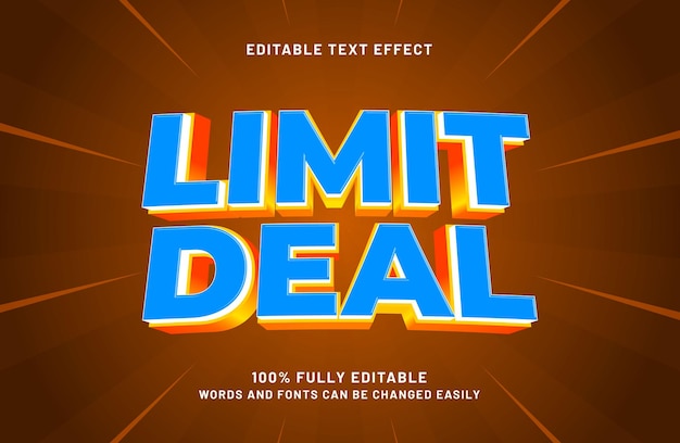 limitar el efecto de texto editable en el estilo de texto promocional y de descuento