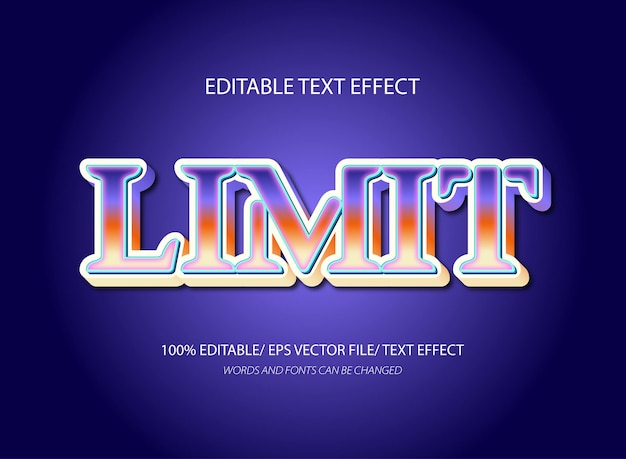 Limitar la plantilla de efecto de texto 3D editable
