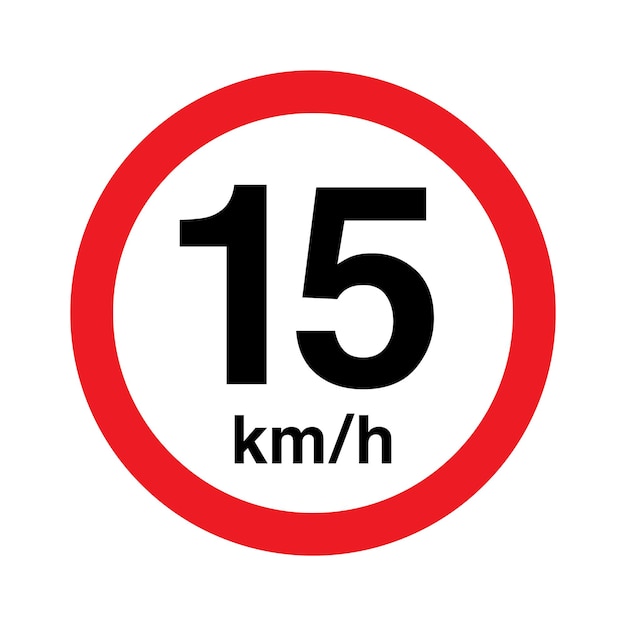 Vector límite de velocidad 15 kmh