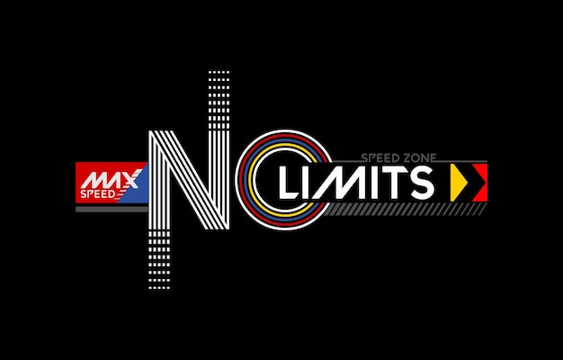 sin límites vectorial camiseta y ropa diseño tipografía impresión