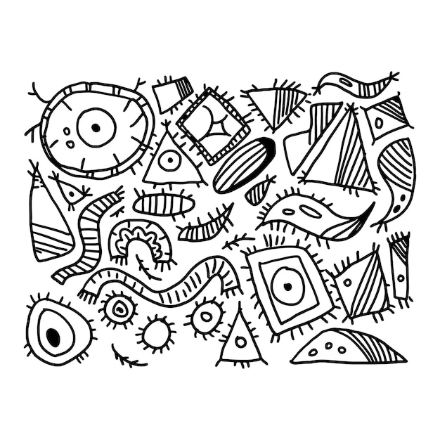 Limo doodle arte vector dibujado a mano