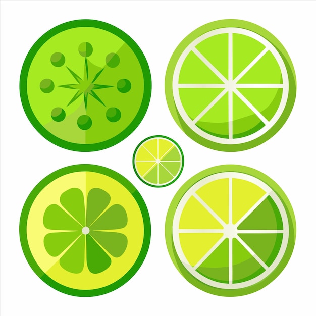 un limón y una lima se muestran con un limón verde y amarillo