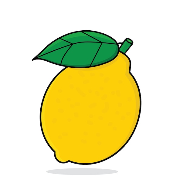 limón limón dibujos animados icono vector diseño ilustración wallpaperlimon con hoja limón amarillo