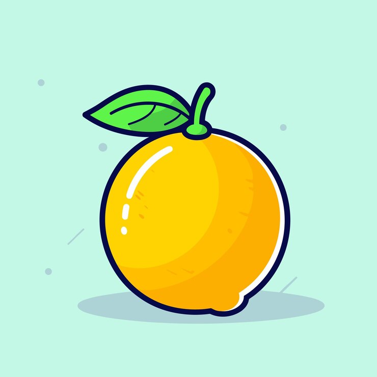 Limón limón limonada frutas dibujos animados icono vectorial ilustración del logotipo comida naturaleza dibujos ilustrados planos